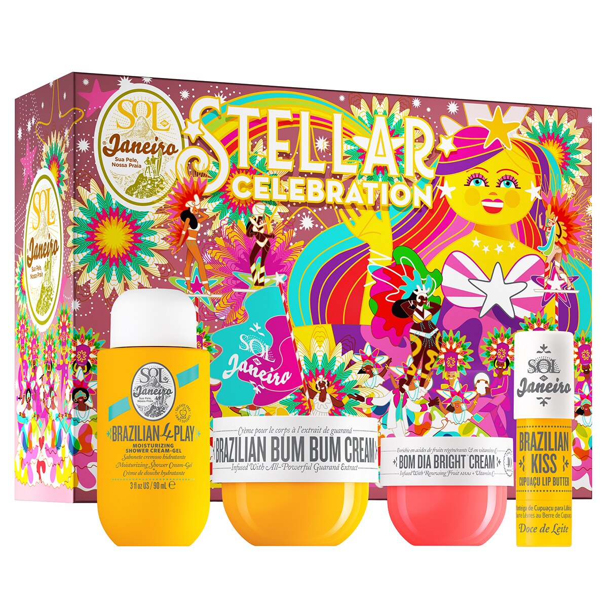 STELLAR CELEBRATIONS SET BY SOL DE JANEIRO (SET DE CUIDADO DE LA  PIEL)